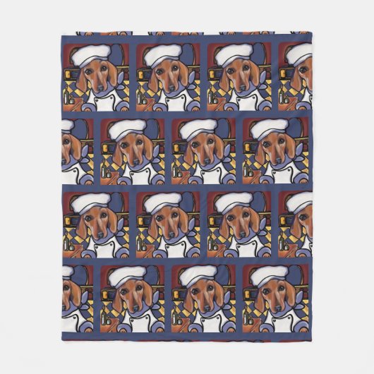 DACKEL KOCH FLEECEDECKE (Vorderseite)