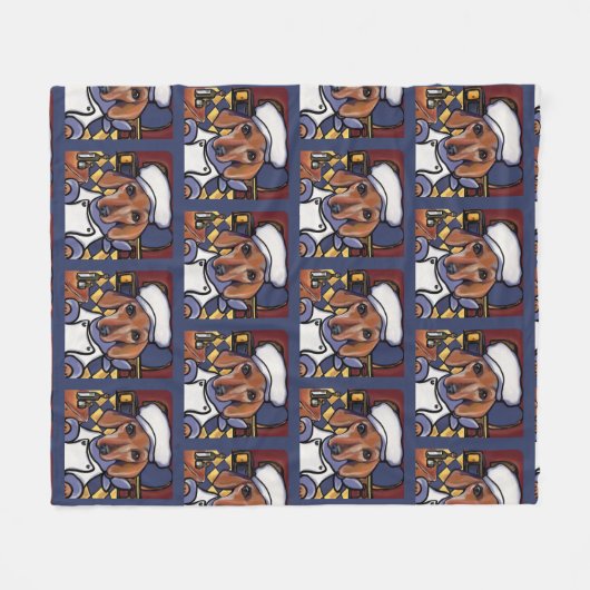 DACKEL KOCH FLEECEDECKE (Vorderseite (Horizontal))