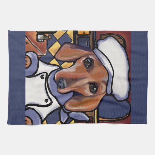 DACKEL KOCH GESCHIRRTUCH (Horizontal)