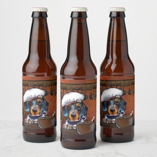 Dackel Köche Bierflaschenetikett (Flaschen)