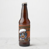 Dackel Köche Bierflaschenetikett (Vorderseite)