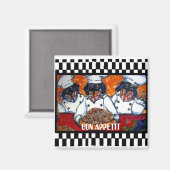 Dackel Köche Magnet (Vorderseite/Rückseite)