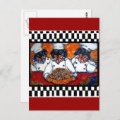 Dackel Köche Postkarte (Vorne/Hinten)