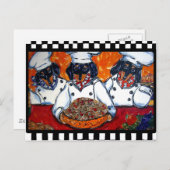 Dackel Köche Postkarte (Vorne/Hinten)