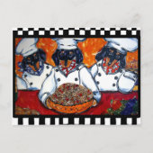 Dackel Köche Postkarte (Vorderseite)