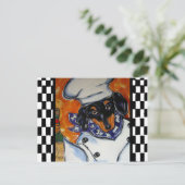 Dackel Köche Postkarte (Stehend Vorderseite)