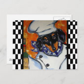 Dackel Köche Postkarte (Vorne/Hinten)