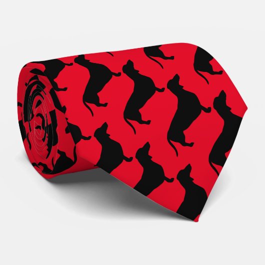 Dackel Krawatte (Gerollt)