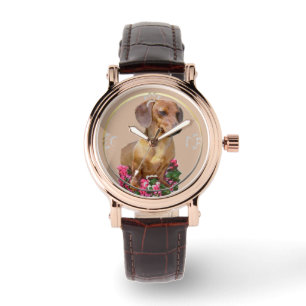 Dackel-Kunst-Geschenke Armbanduhr
