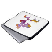 Dackel-Kunst Laptopschutzhülle (Vorne Knopf)