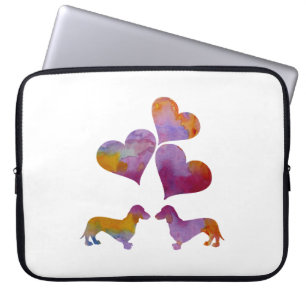 Dackel-Kunst Laptopschutzhülle