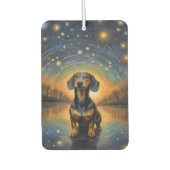 Dackel Künstlerisch Autolufterfrischer (Vorderseite)