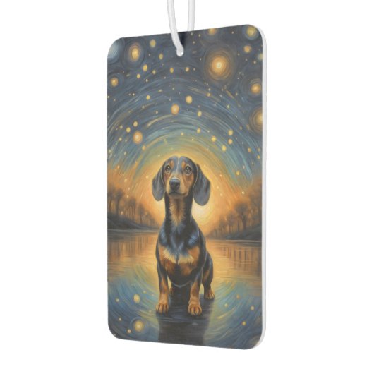 Dackel Künstlerisch Autolufterfrischer (Links)