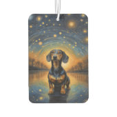 Dackel Künstlerisch Autolufterfrischer (Rückseite)