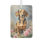 Dackel Künstlerisch Autolufterfrischer (Rückseite)