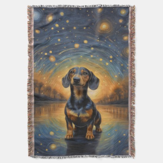 Dackel Künstlerisch Decke (Vorderseite Vertikal)