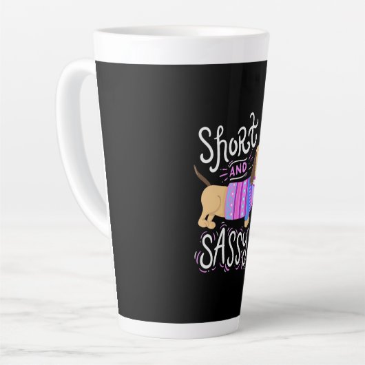 Dackel Kurz und nüchtern Milchtasse (Linke Ecke)