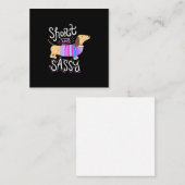 Dackel Kurz und nüchtern Mitteilungskarte (Vorne/Hinten)