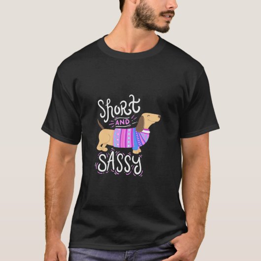 Dackel Kurz und nüchtern T-Shirt (Vorderseite)