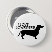 Dackel Kurzes Haar - Silhouette 1 Button (Vorne & Hinten)