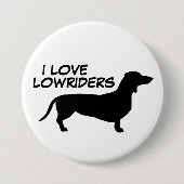 Dackel Kurzes Haar - Silhouette 1 Button (Vorderseite)