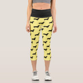 Dackel Kurzes Haar - Silhouette 1 Capri Leggings (Vorderseite)