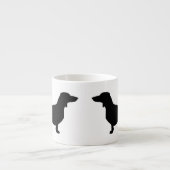 Dackel Kurzes Haar - Silhouette 1 Espressotasse (Vorderseite)