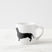 Dackel Kurzes Haar - Silhouette 1 Espressotasse (Rechts)