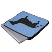 Dackel Kurzes Haar - Silhouette 1 Laptopschutzhülle (Vorne Knopf)