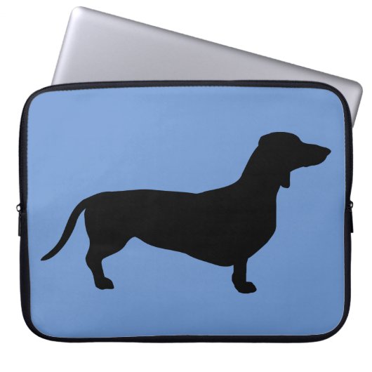 Dackel Kurzes Haar - Silhouette 1 Laptopschutzhülle (Vorderseite)