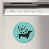 Dackel Kurzes Haar - Silhouette 1 Magnet (In Situ (Geschirrspüler))