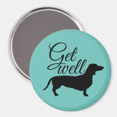 Dackel Kurzes Haar - Silhouette 1 Magnet (Vorderseite/Rückseite)