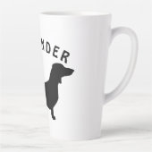 Dackel Kurzes Haar - Silhouette 1 Milchtasse (Rechts)