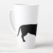 Dackel Kurzes Haar - Silhouette 1 Milchtasse (Linke Ecke)