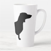 Dackel Kurzes Haar - Silhouette 1 Milchtasse (Rechts)