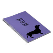 Dackel Kurzes Haar - Silhouette 1 Notizblock (Rechte Seite)