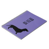 Dackel Kurzes Haar - Silhouette 1 Notizblock (Linke Seite)