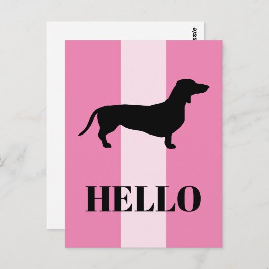 Dackel Kurzes Haar - Silhouette 1 Postkarte (Vorne/Hinten)