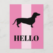 Dackel Kurzes Haar - Silhouette 1 Postkarte (Vorderseite)