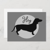 Dackel Kurzes Haar - Silhouette 1 Postkarte (Vorne/Hinten)