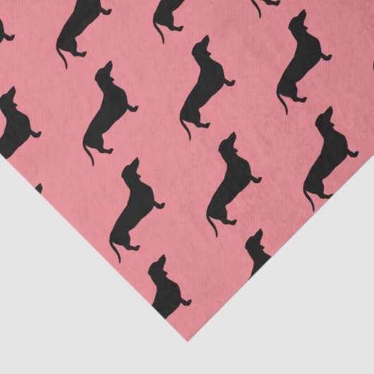 Dackel Kurzes Haar - Silhouette 1 Seidenpapier (Detail)