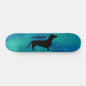 Dackel Kurzes Haar - Silhouette 1 Skateboard (Horizontal)