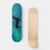 Dackel Kurzes Haar - Silhouette 1 Skateboard (Vorderseite)
