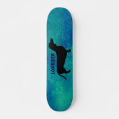 Dackel Kurzes Haar - Silhouette 1 Skateboard (Vorne)