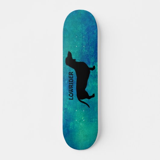 Dackel Kurzes Haar - Silhouette 1 Skateboard (Vorne)
