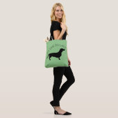Dackel Kurzes Haar - Silhouette 1 Tasche (Am Model)