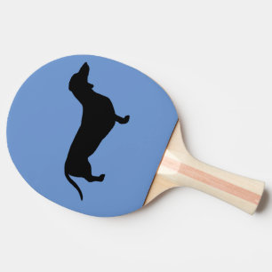 Dackel Kurzes Haar - Silhouette 1 Tischtennis Schläger