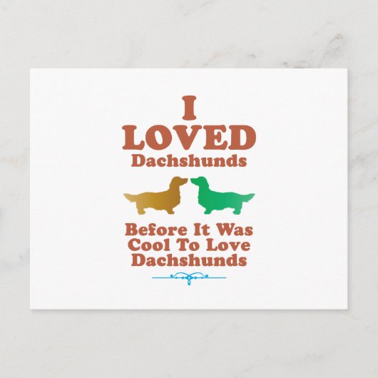 Dackel langatmig postkarte (Vorderseite)