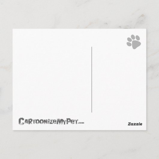 Dackel (Langhaar) Postkarte (Rückseite)