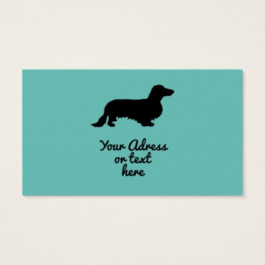 Dackel Langhaar - Silhouette 1 (Rückseite)